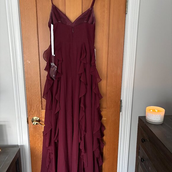 Azazie Cabernet Bridesmaid Dress - Picture 2 of 3